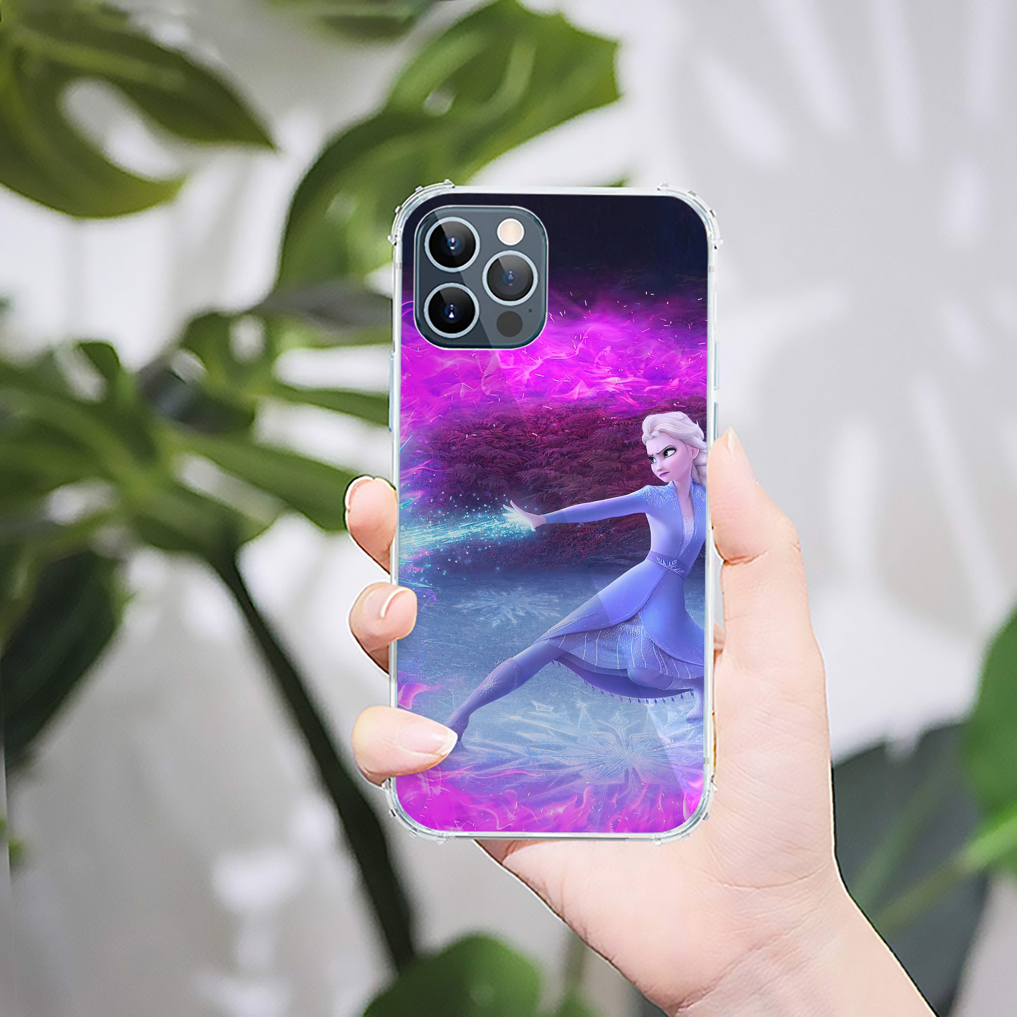 （画像用） アナと雪の女王 アンナ エルサ Frozen Anna Elsa 【iPhone 12シリーズ対応】透明スマホケース（クリアソフトケース）